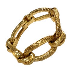 Gold Rope Link Bracelet