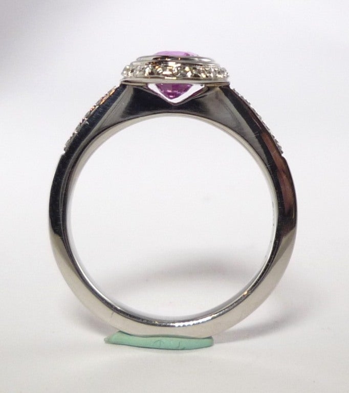 Friedrich Pink Sapphire Diamond Cluster Ring In New Condition In Frankfurt, DE