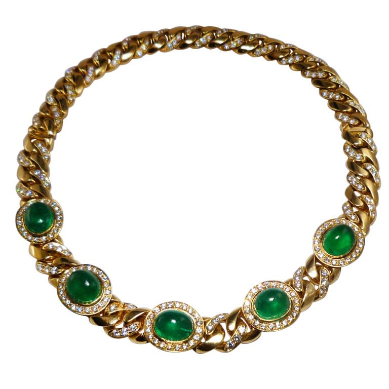 Friedrich Emerald Cabochon Necklace