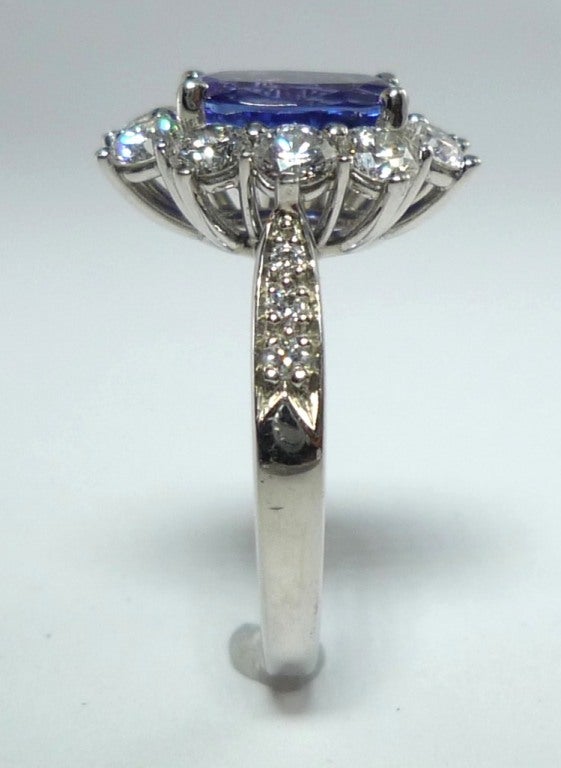 Tiffany and Co. Tanzanite Diamond Platinum Engagement Ring at 1stdibs