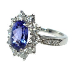 Vintage Tiffany & Co. Tanzanite Diamond Platinum Engagement Ring