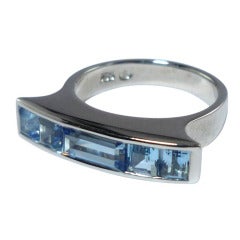 Aquamarine Band Ring