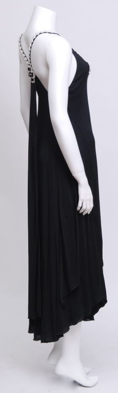 Black Holly's Harp Pearl Beaded Dress For Sale