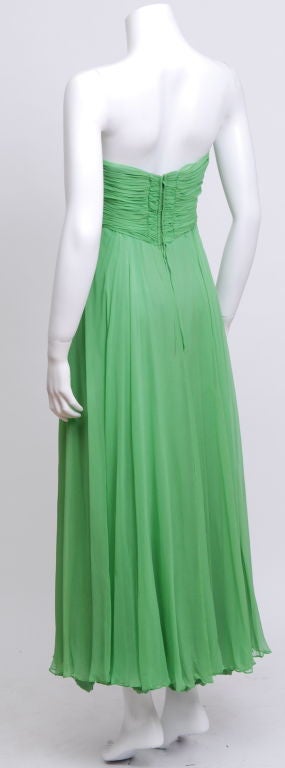 Women's Malcolm Starr Silk Chiffon Gown For Sale