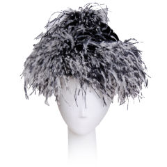 Vintage Yves Saint Laurent Feather Hat