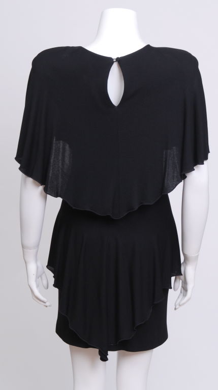 Holly's Harp Black Silk Jersey Dress In Excellent Condition For Sale In Topanga, CA