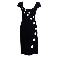 Valentino Black Mesh Cut-Out Dress