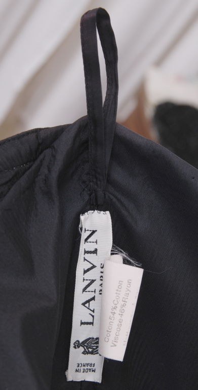 Lanvin Black Grosgrain Strapless Dress In Excellent Condition For Sale In Topanga, CA