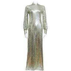 Norman Norell Sequin Mermaid Gown