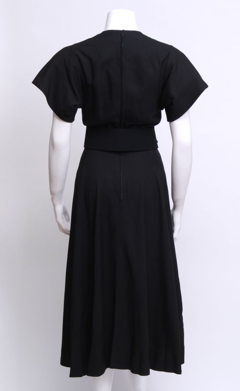 Norman Norell Black Silk Dress