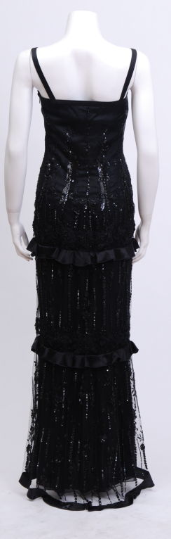 Valentino Black Sequin Gown 1