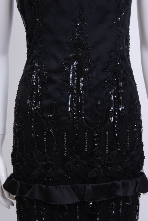 Valentino Black Sequin Gown 4