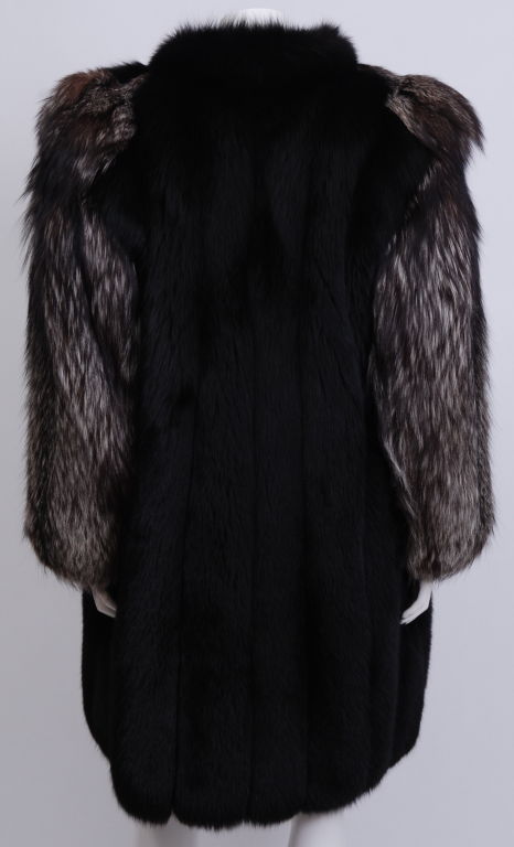 YSL Fox Fur Chubby with attached fox heads In Excellent Condition In Topanga, CA