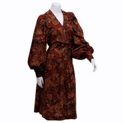 Vintage Thea Porter Paisley Wool Dress
