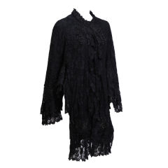 Black Silk and Jet Victorian Cape