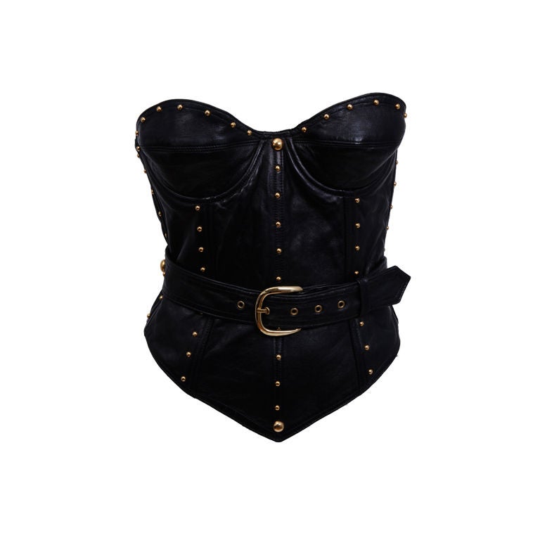 Early Isaac Mizrahi Leather Bustier