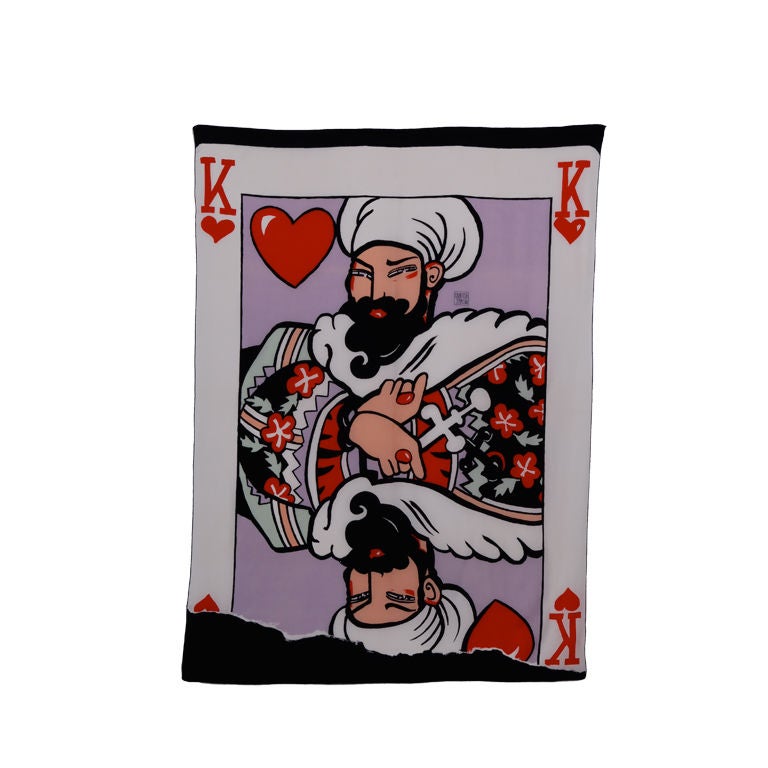 Michaele Vollbrach King of Hearts Scarf For Sale