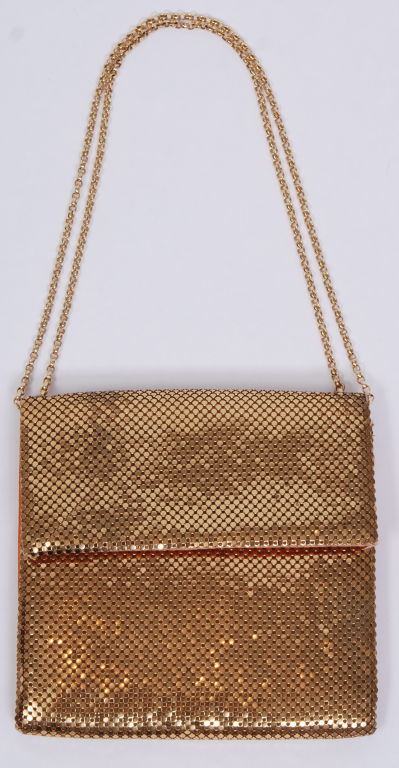 Whiting and Davis Gold Mesh Purse For Sale 2
