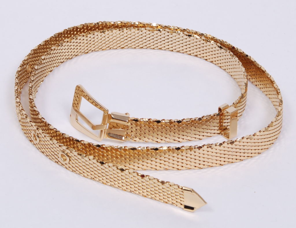Whiting and Davis Gold Mesh Belt
