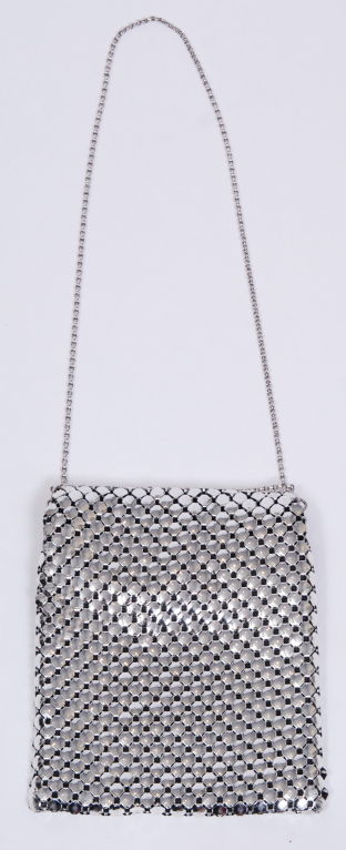 silver shiny bag