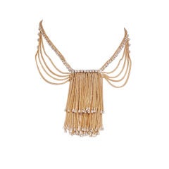 Vintage Gold Fringe Necklace
