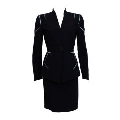 Thierry Mugler Cracked Shell Skirt Suit