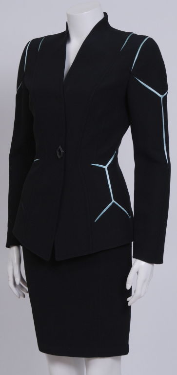 Thierry Mugler Cracked Shell Skirt Suit