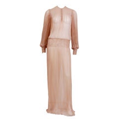 Scott Barrie Silk Chiffon Gown