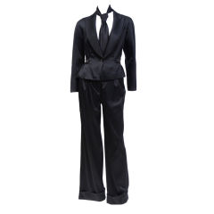Vintage Dior Silk Satin Pant Suit
