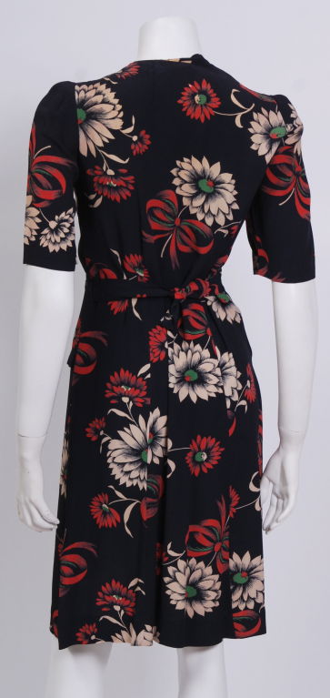 Women's Debbie Harry Vintage Collection 40's Floral Dress For Sale