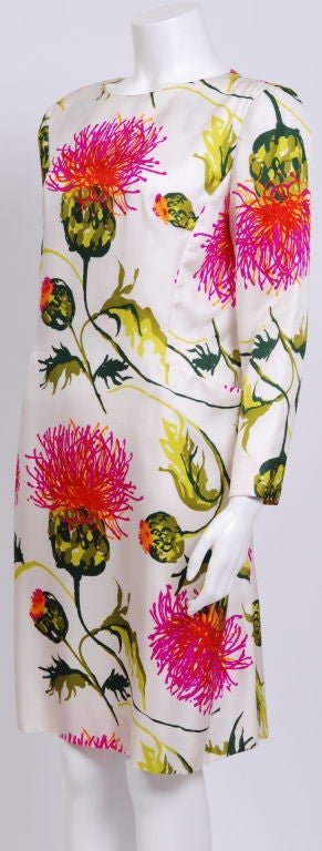 Women's Debbie Harry Vintage Collection Silk Floral Dress For Sale