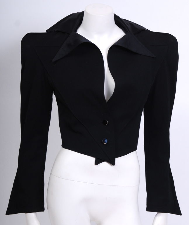 Black Early Thierry Mugler Gold Label Jacket For Sale