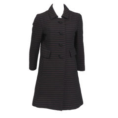 Pierre Cardin Striped Wool Coat