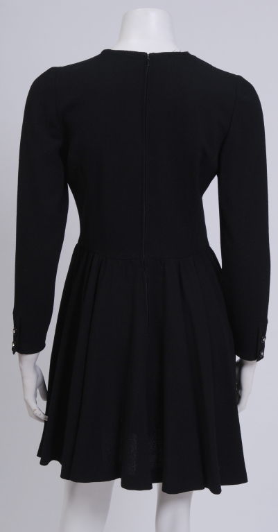Valentino Black Silk Crepe Little Black Dress For Sale 1