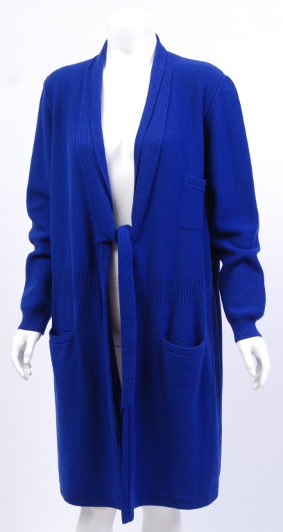 Sonia Rykiel open robe style wool knit relaxed fit sweater.