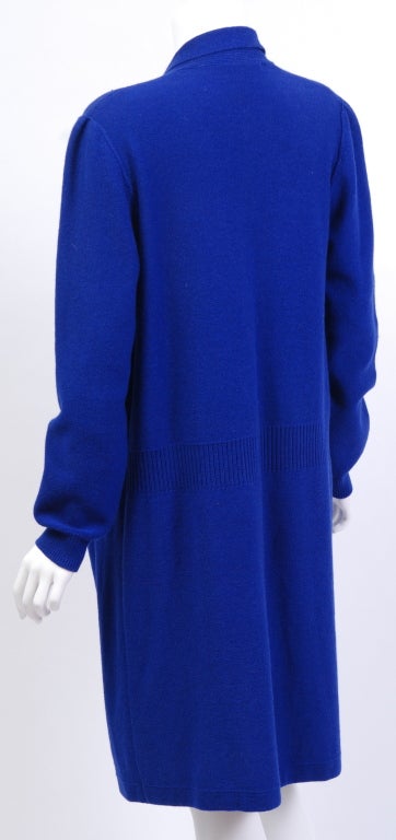Women's Sonia Rykiel Cobalt Blue Sweater Coat