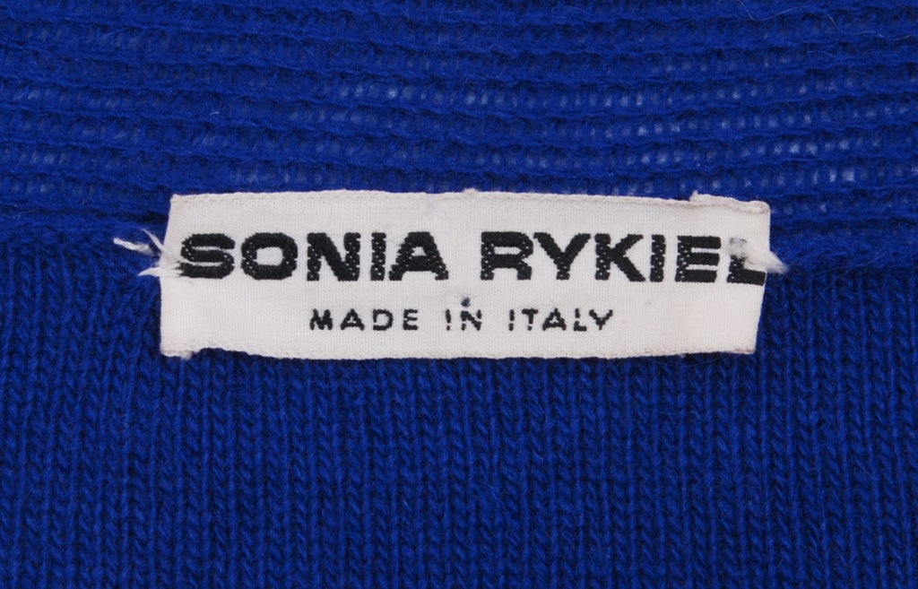 Sonia Rykiel Cobalt Blue Sweater Coat 1