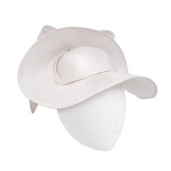 jack McConnell Cream Sculpted Straw Hat