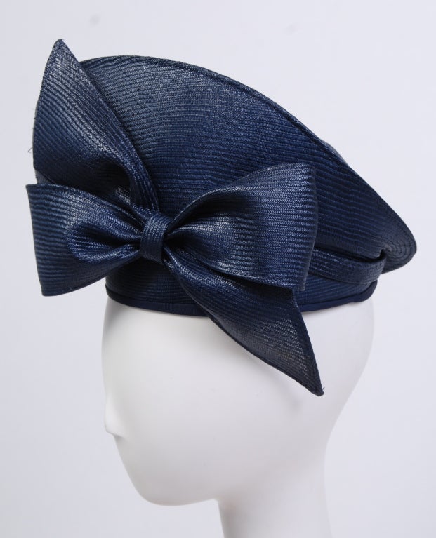 Black Jack McConnell Navy Straw Sculpted Hat