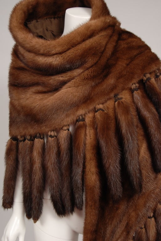 Women's Mink Wrap with Tails