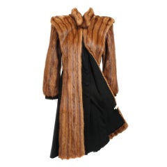 40's Mink and Wool Dress Coat