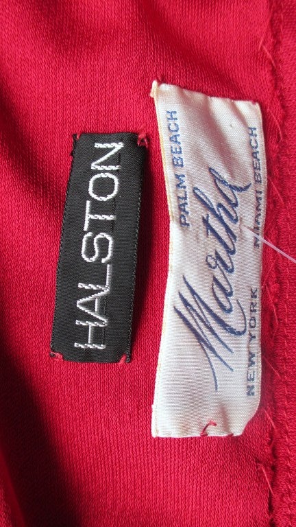 1970's Halston Silk Jersey Maxi Shirt Dress 4