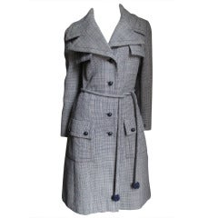 1960's Christian Dior Houndstooth Coat 6