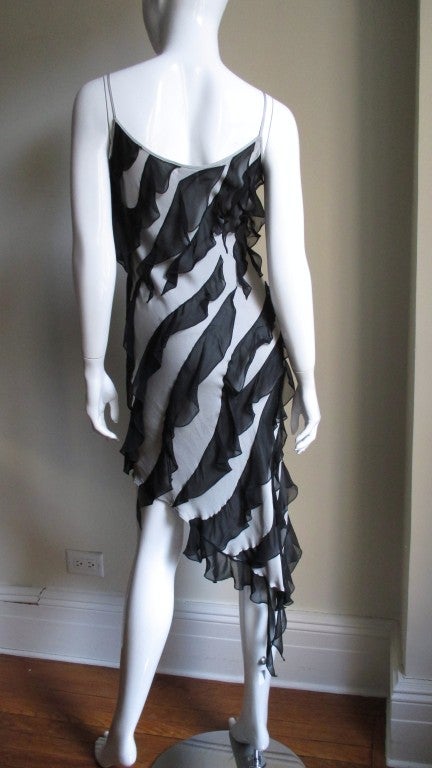 Moschino Couture Silk Jersey Ruffles Dress 3