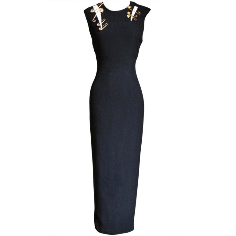 Iconic Gianni Versace Couture Safety Pin Dress at 1stDibs versace