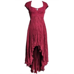 Vintage Ozbek High Low Maxi Dress 1