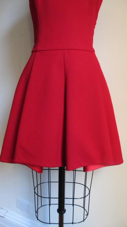 Red Sculptural Vintage Gianni Versace Dress