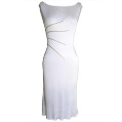 Gianni Versace Vintage Silk Dress With Mesh Inserts 10
