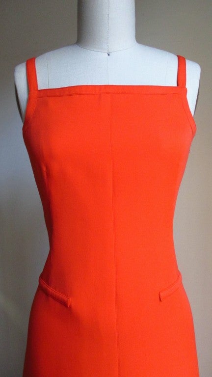 1970's Courreges Cut-out Back Maxi Dress In Excellent Condition In Water Mill, NY