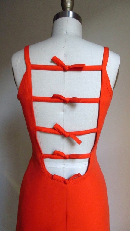 1970's Courreges Cut-out Back Maxi Dress 2